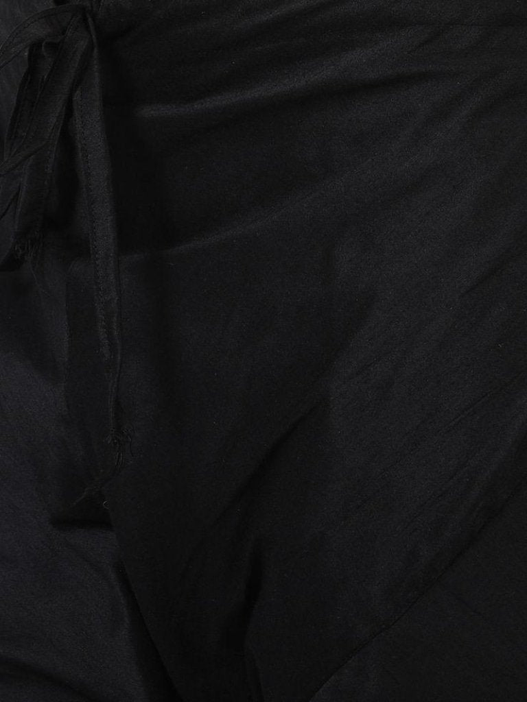 Men's Black Cotton Blend Kurta and Pyjama Set