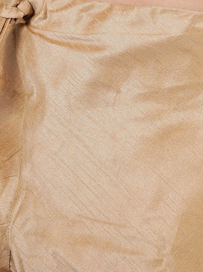 Men's Brown Cotton Blend Kurta and Pyjama Set