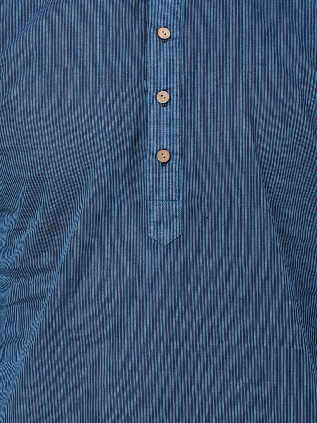 Men's Blue Pure Cotton Kurta and Pyjama Set