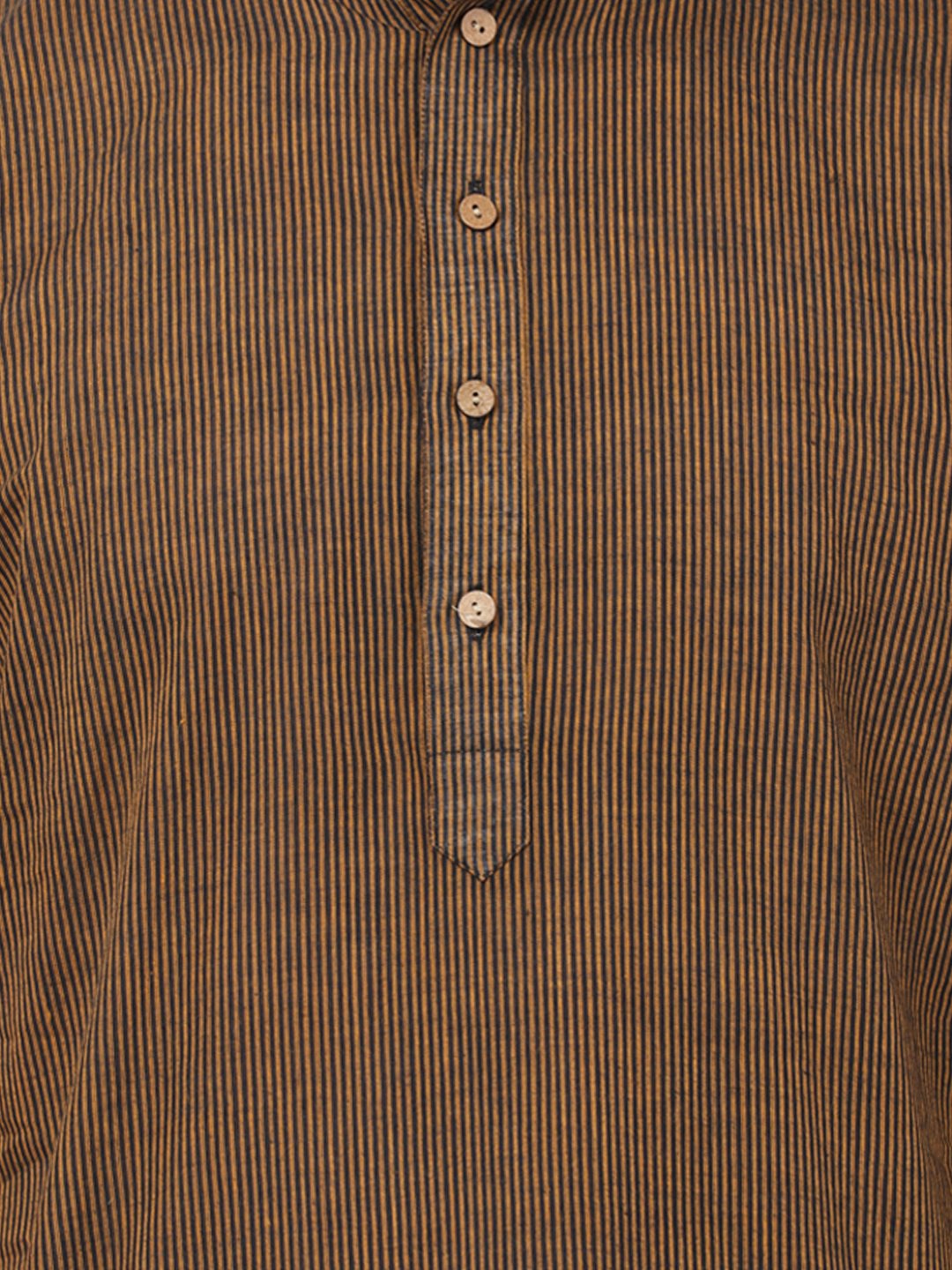 Men's Brown Pure Cotton Kurta and Pyjama Set