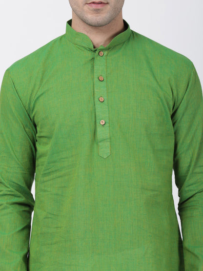 Men's Green Pure Cotton Kurta