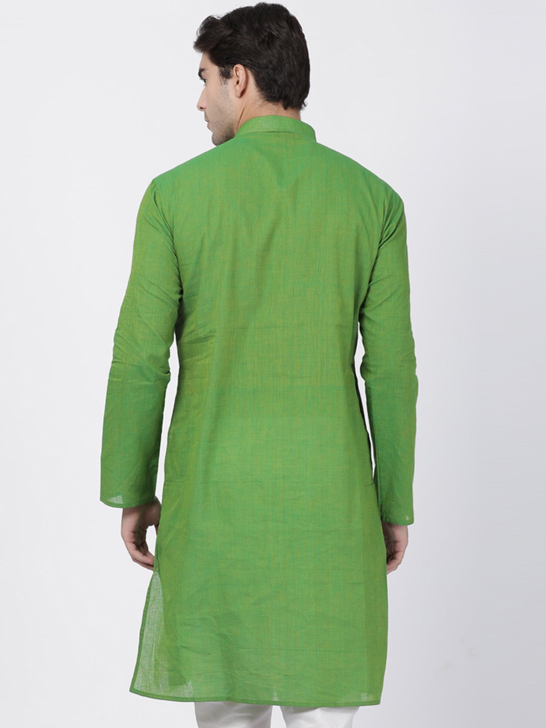 Men's Green Cotton Kurta