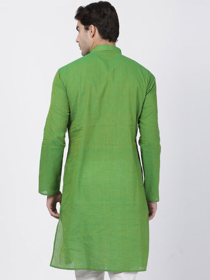 Men's Green Cotton Kurta