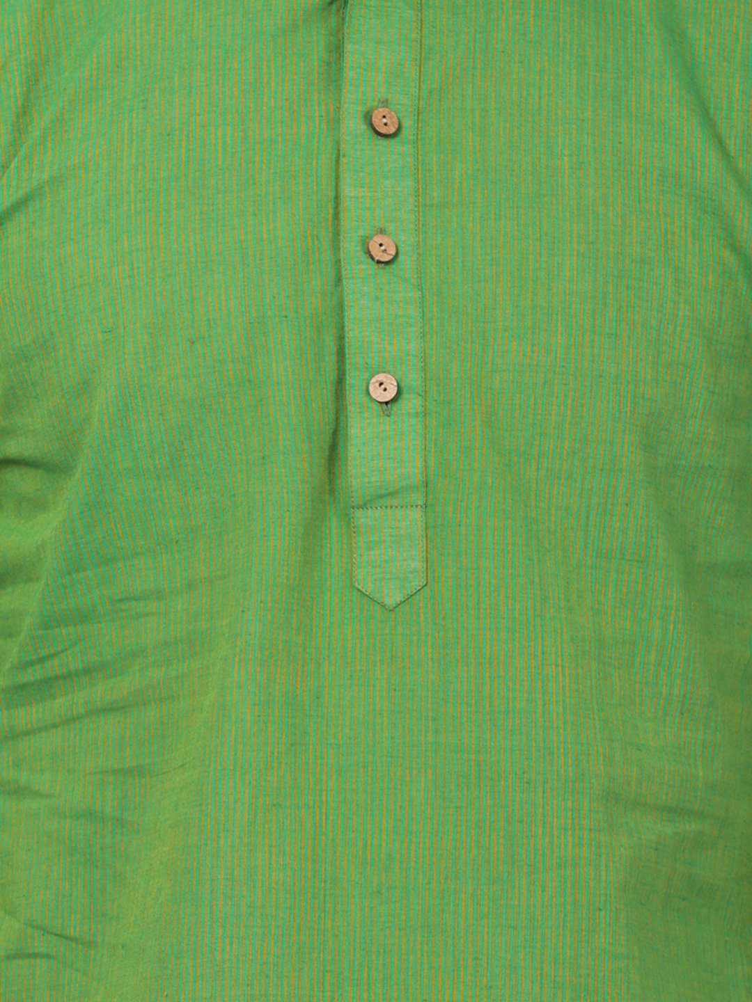 Men's Green Pure Cotton Kurta and Pyjama Set
