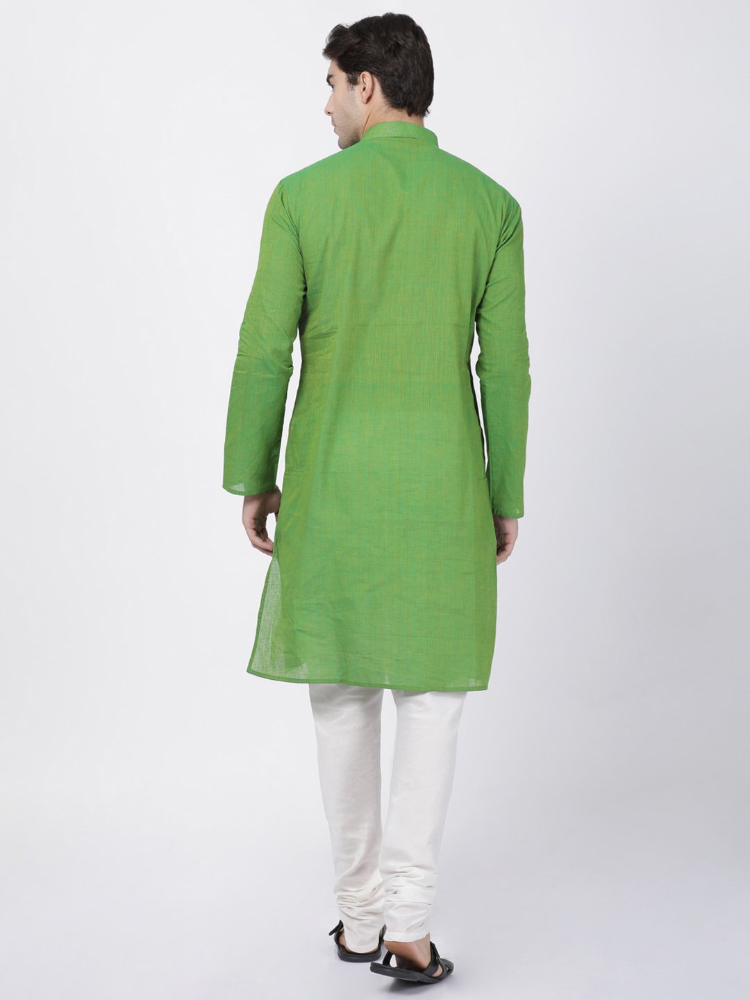 Men's Green Pure Cotton Kurta and Pyjama Set