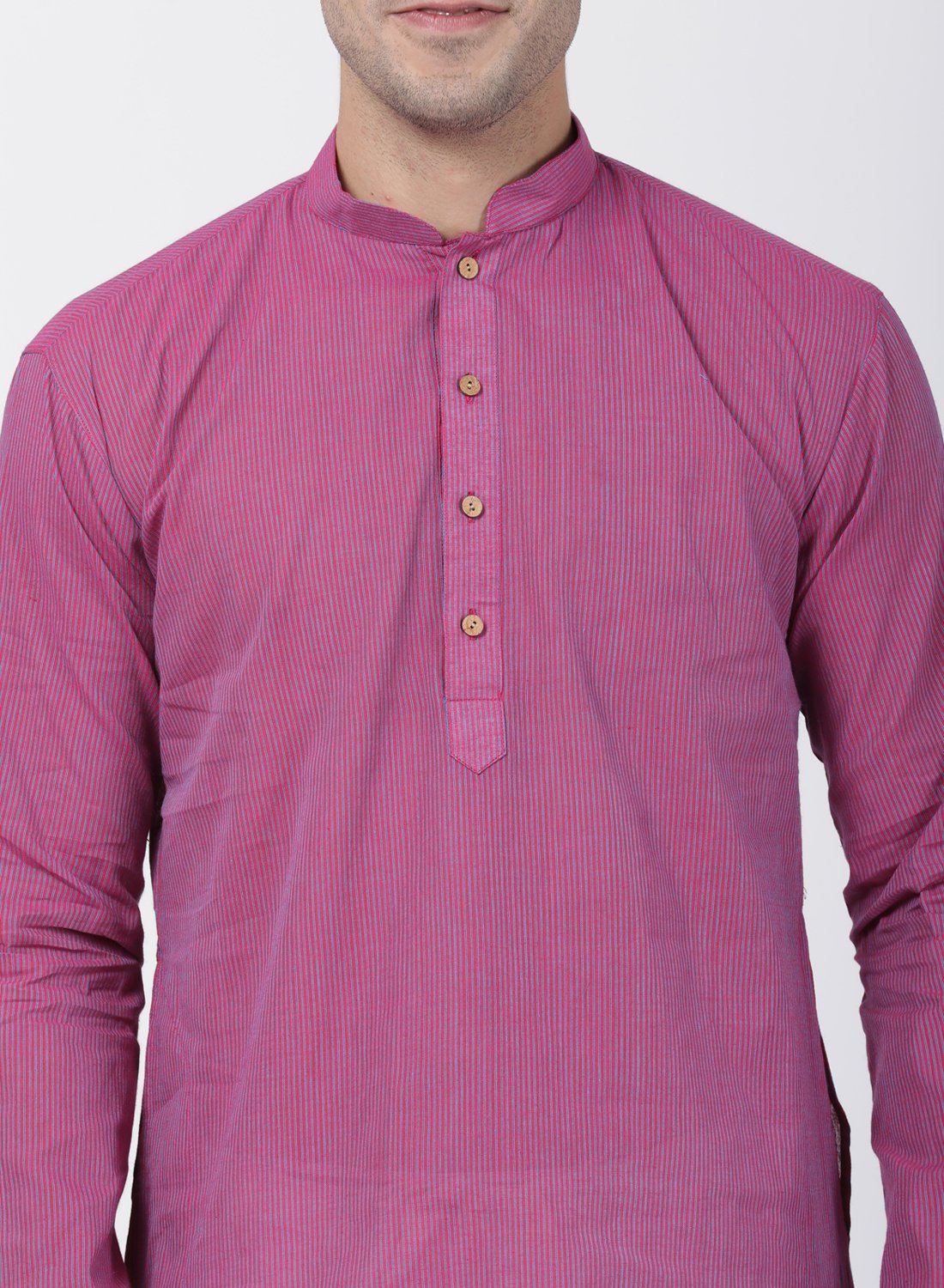 Men's Purple Cotton Kurta