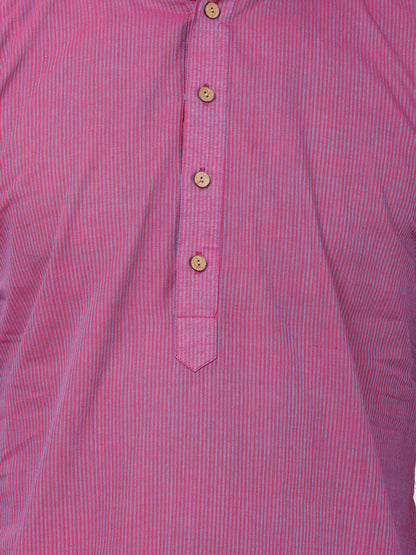 Men's Purple Pure Cotton Kurta and Pyjama Set