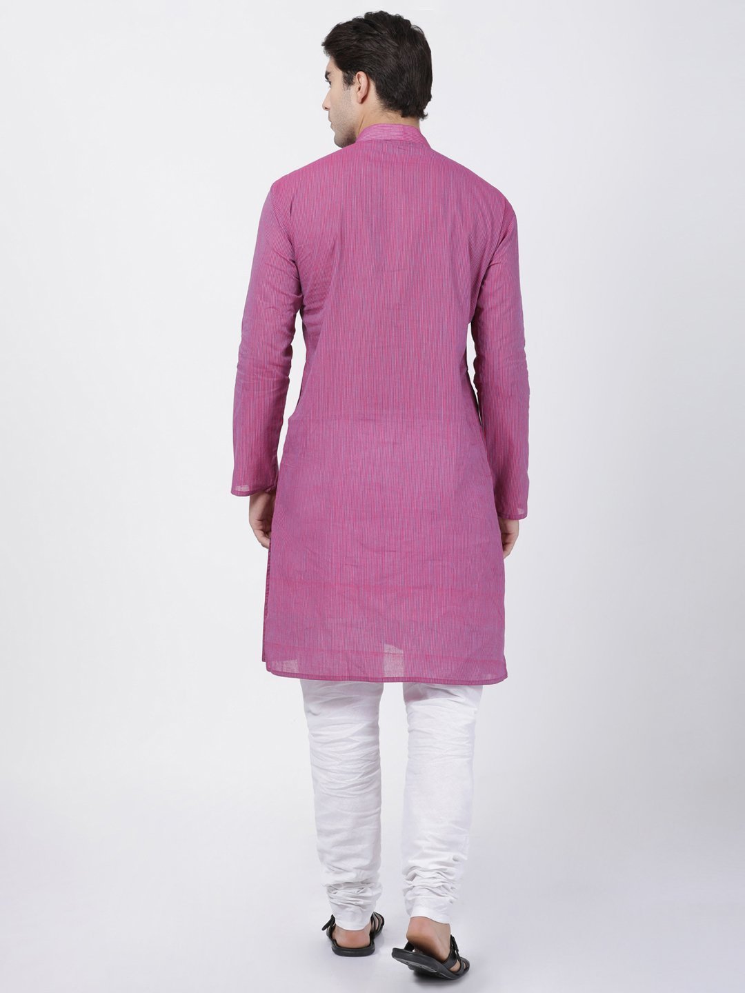 Men's Purple Pure Cotton Kurta and Pyjama Set