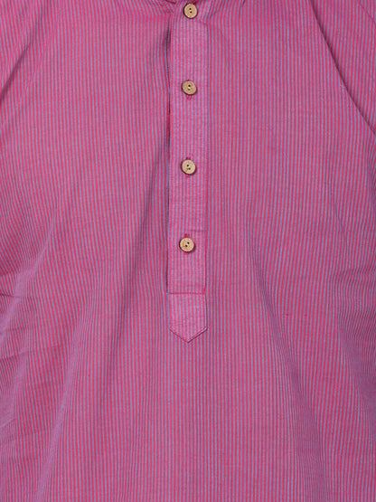 Men's Purple Pure Cotton Kurta and Pyjama Set