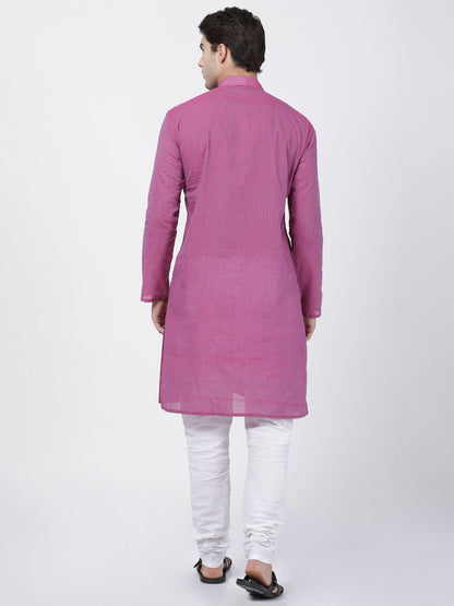 Men's Purple Pure Cotton Kurta and Pyjama Set