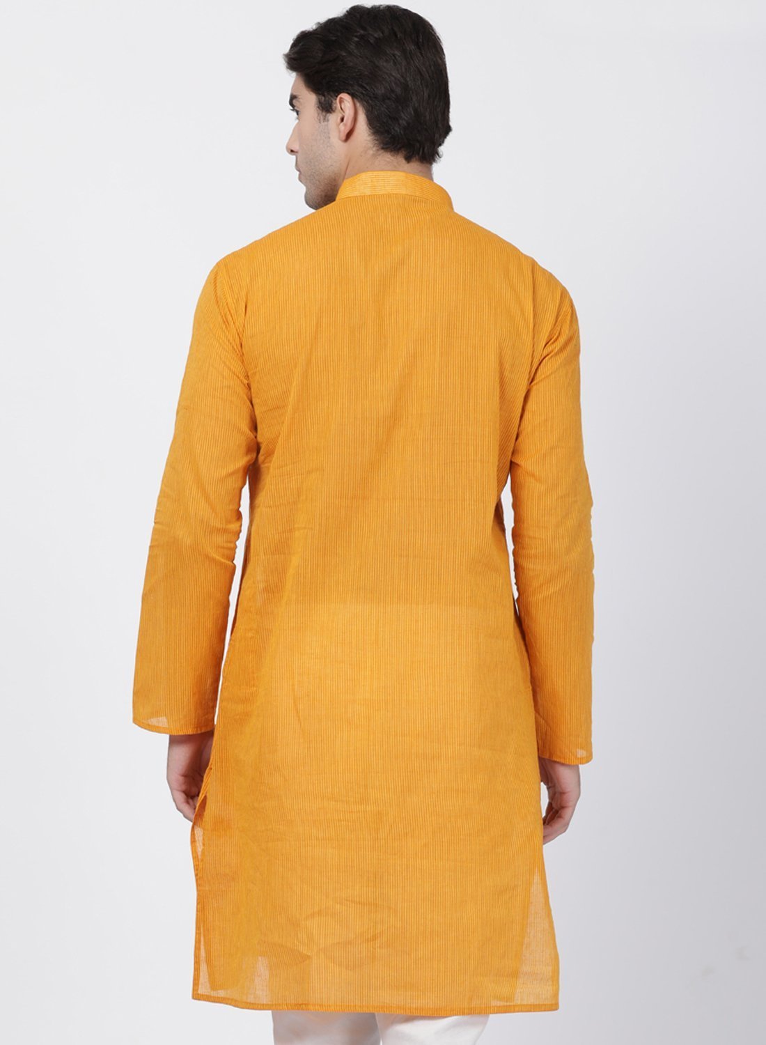 Men's Yellow Pure Cotton Kurta