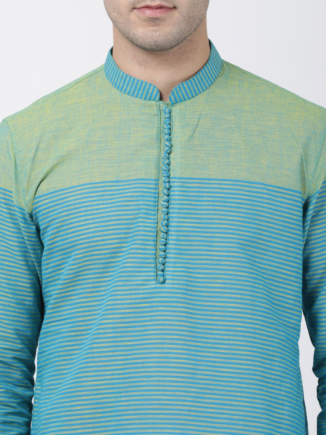 Men's Blue Pure Cotton Kurta and Pyjama Set