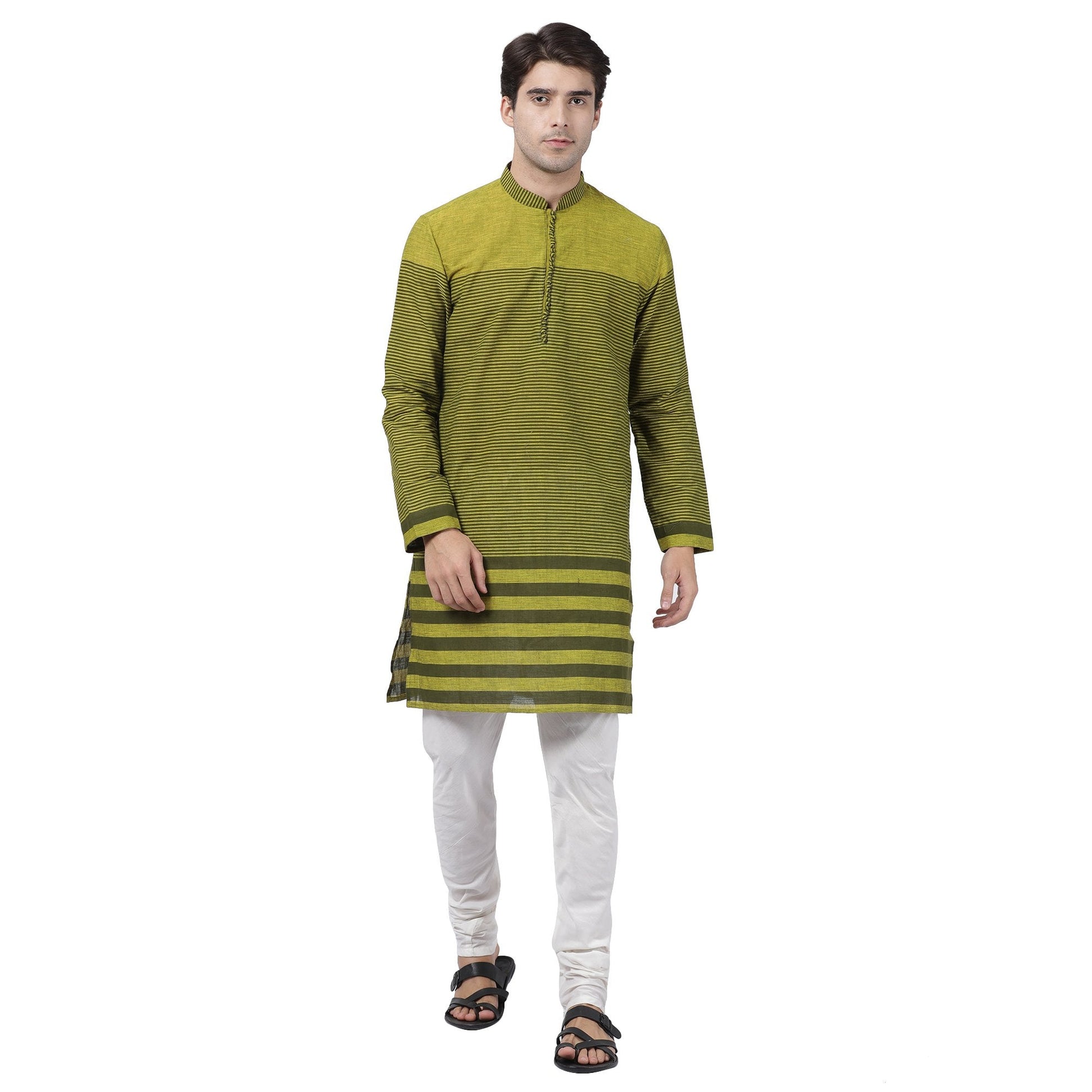 Men's Green Pure Cotton Kurta
