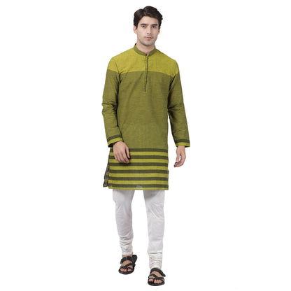 Men's Green Pure Cotton Kurta