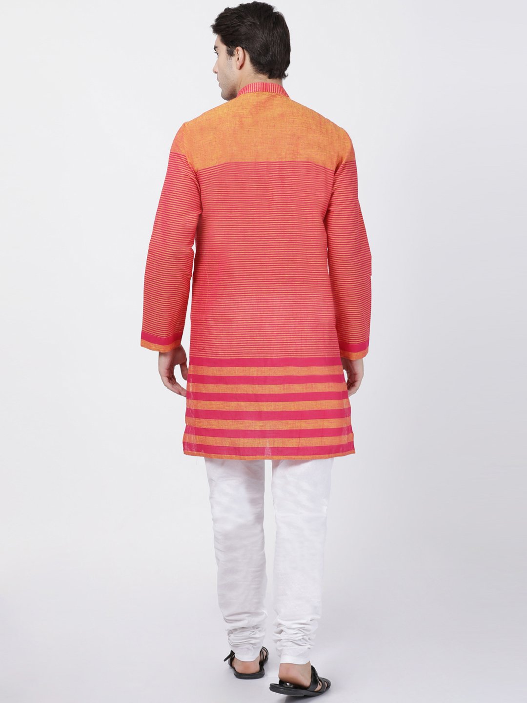 Men's Pink Pure Cotton Kurta and Pyjama Set