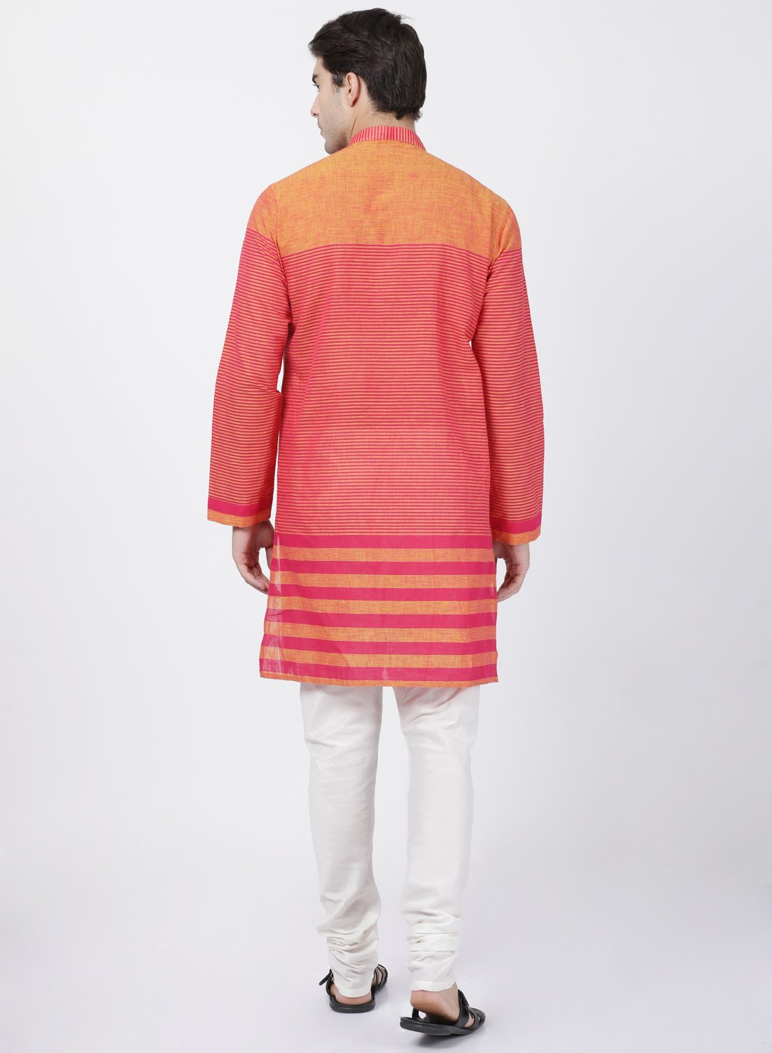 Men's Pink Pure Cotton Kurta and Pyjama Set