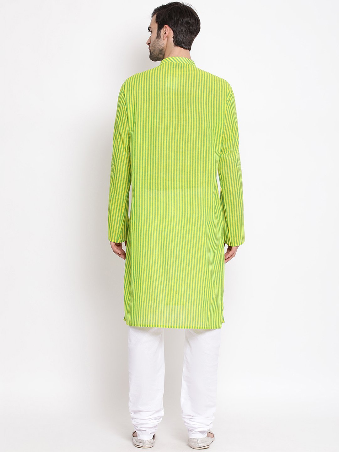 Men's Green Cotton Kurta and Pyjama Set