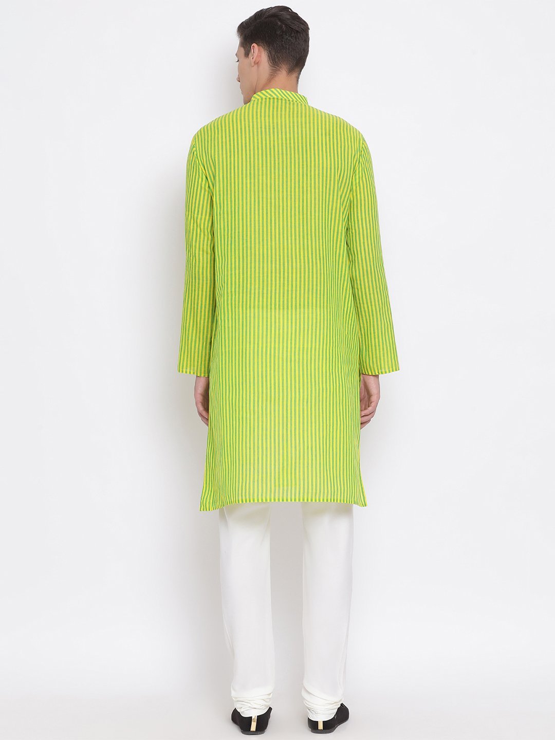 Men's Green Cotton Kurta and Pyjama Set