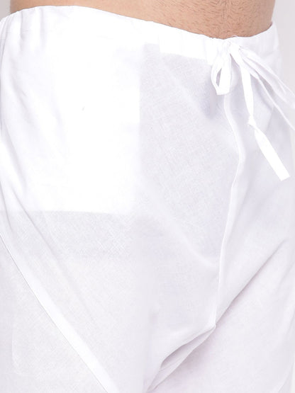 Men's Orange Cotton Kurta and Pyjama Set