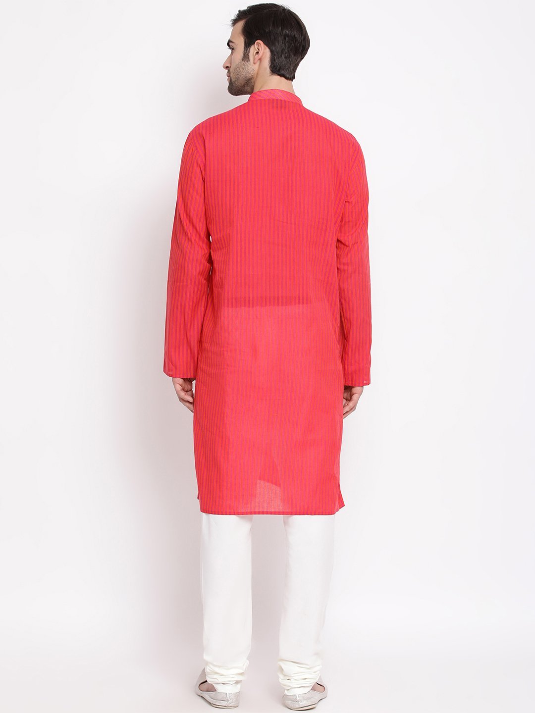 Men's Pink Cotton Kurta and Pyjama Set