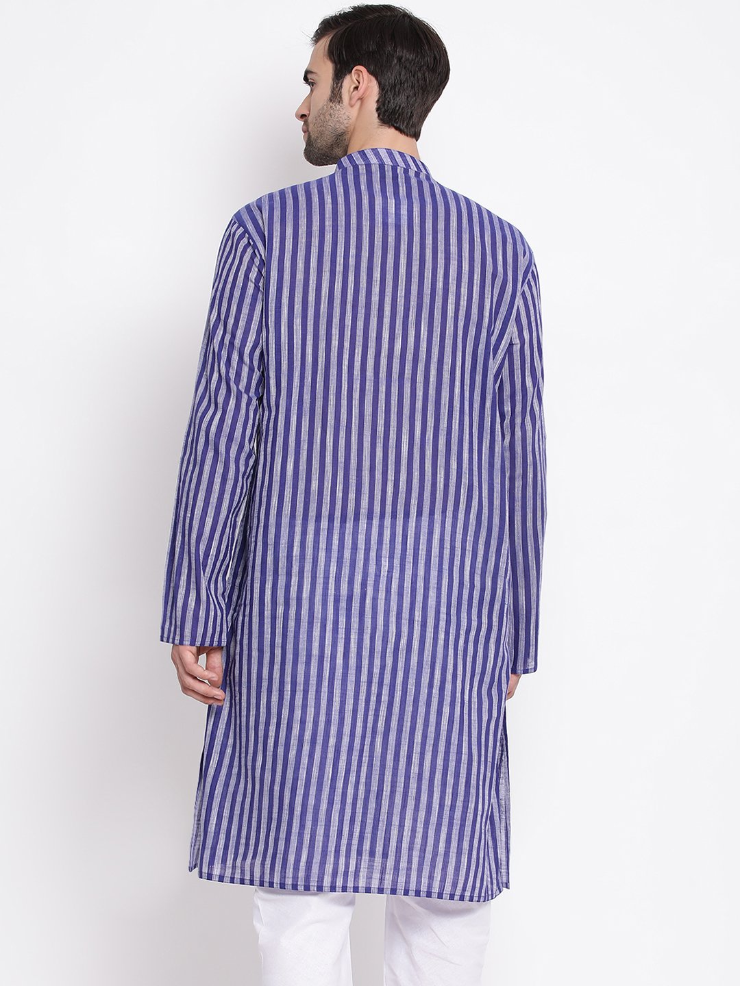 Men's Blue Cotton Kurta