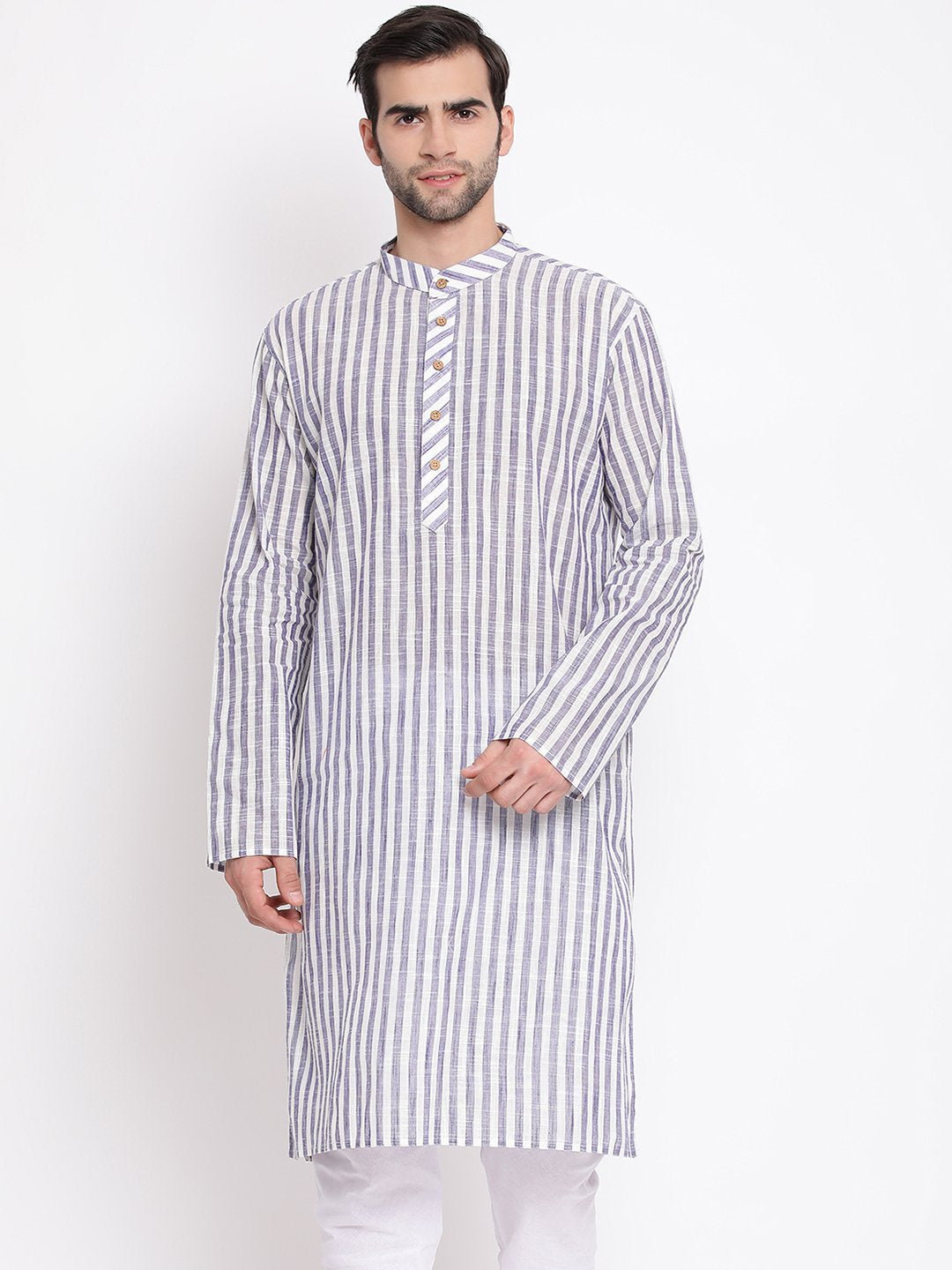 Men's Grey Cotton Kurta
