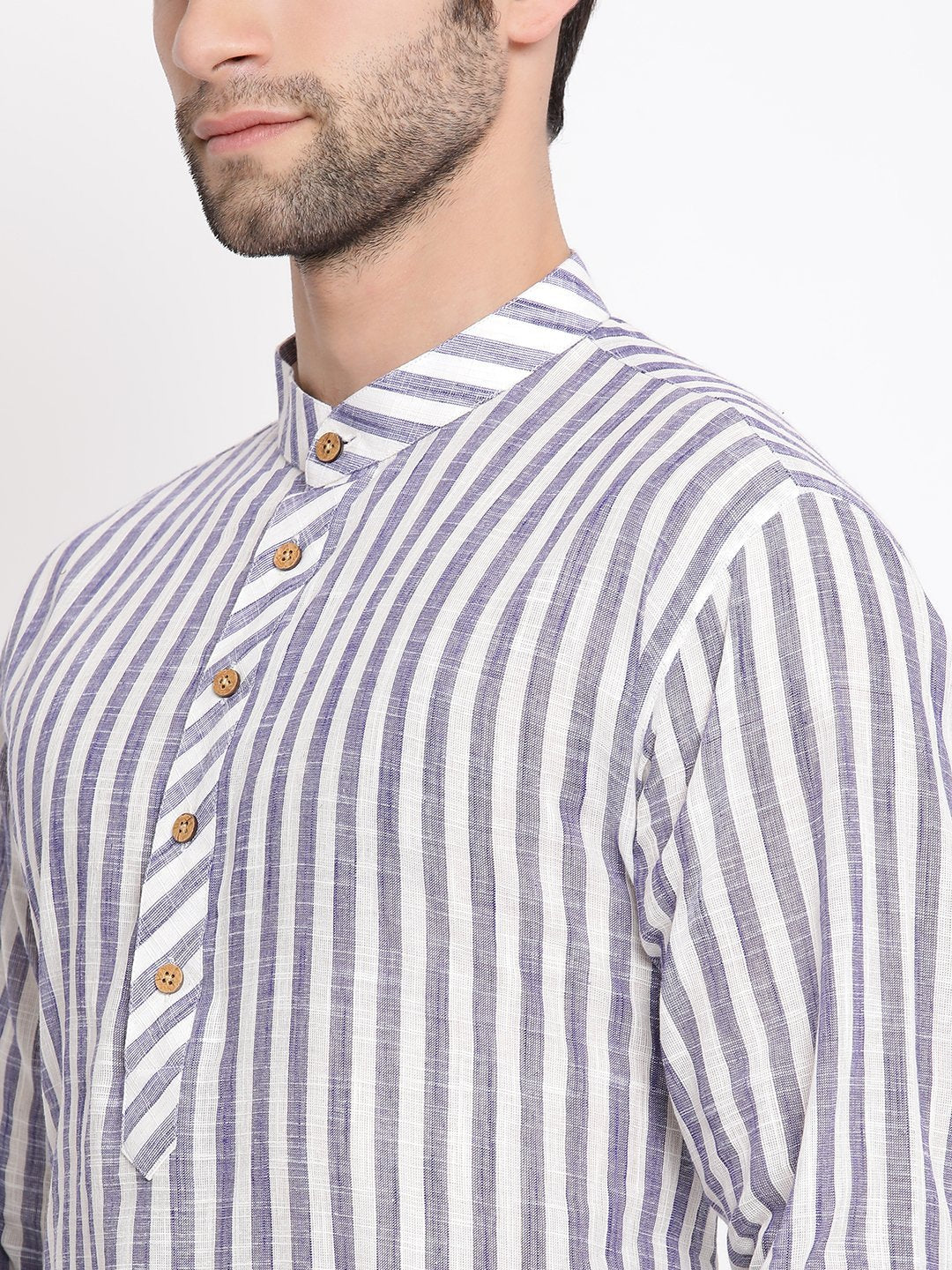 Men's Grey Cotton Kurta