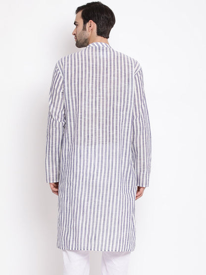 Men's Grey Cotton Kurta