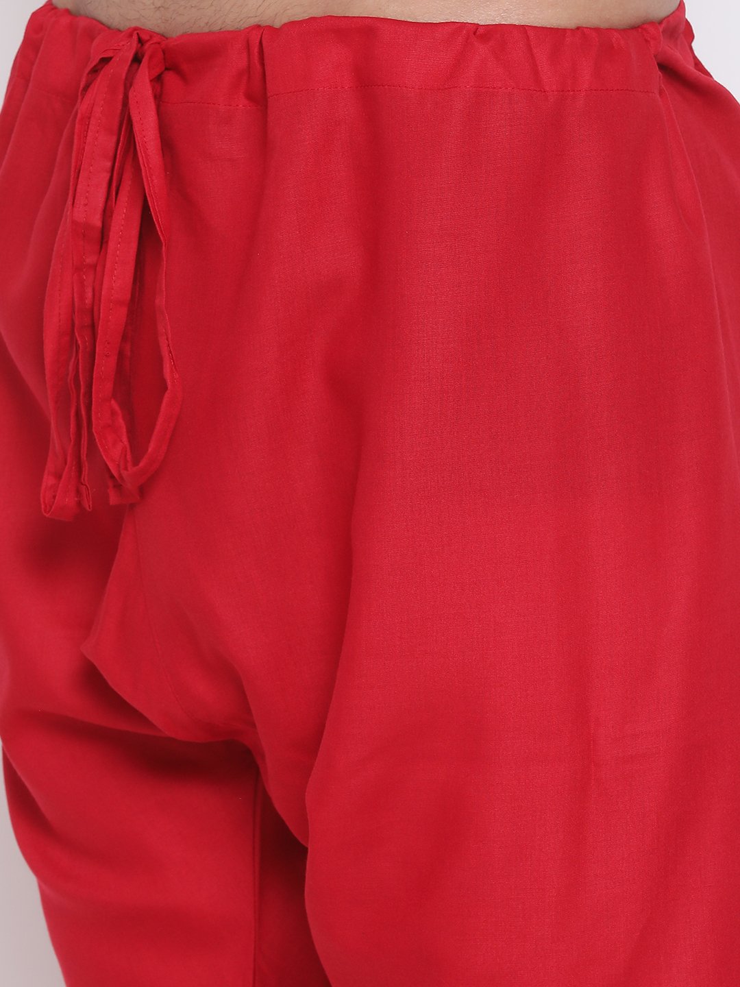 Men's Maroon Cotton Blend Kurta and Pyjama Set