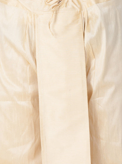 Men's Black Cotton Silk Blend Kurta and Dhoti Pant Set