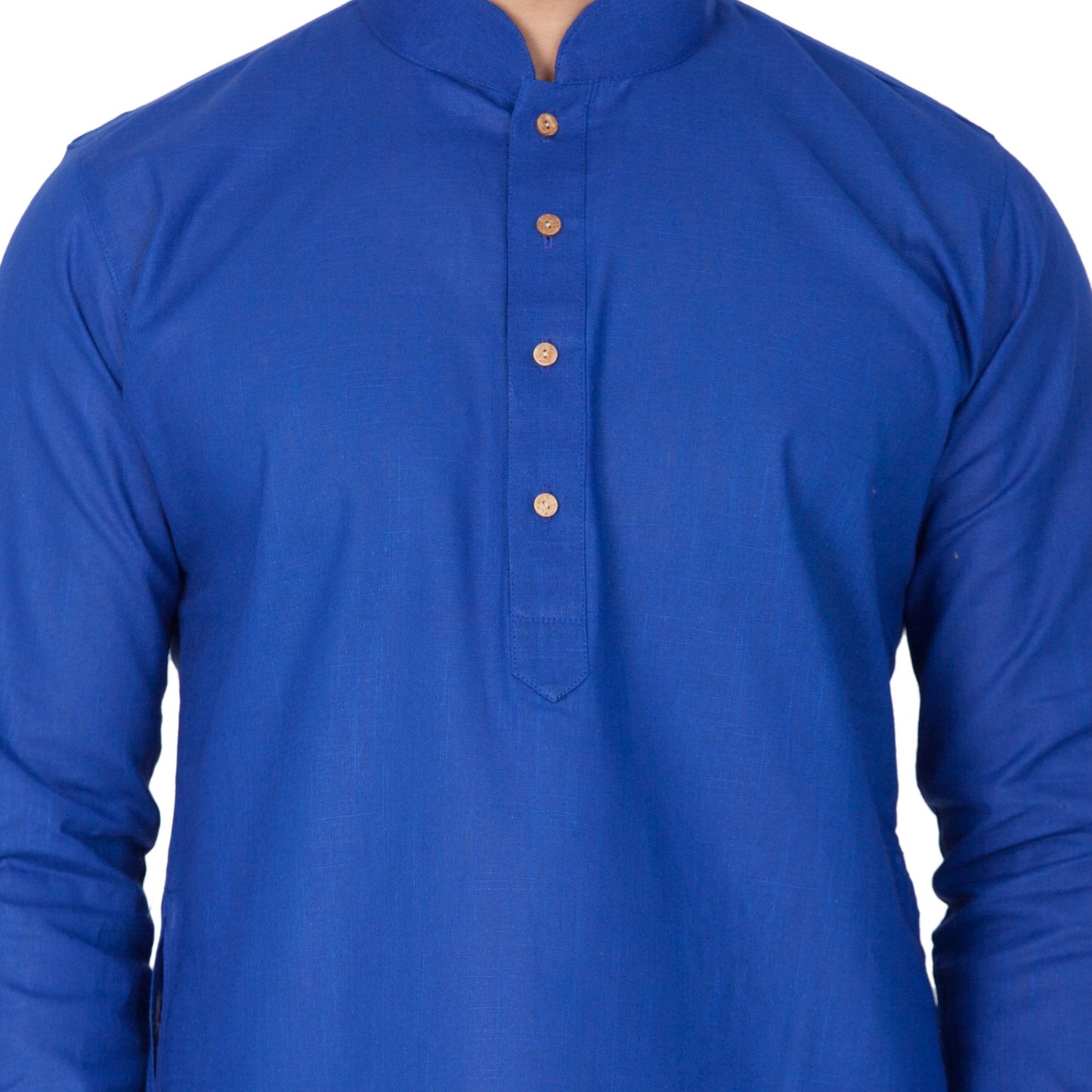Men's Blue Linen Kurta and Pyjama Set
