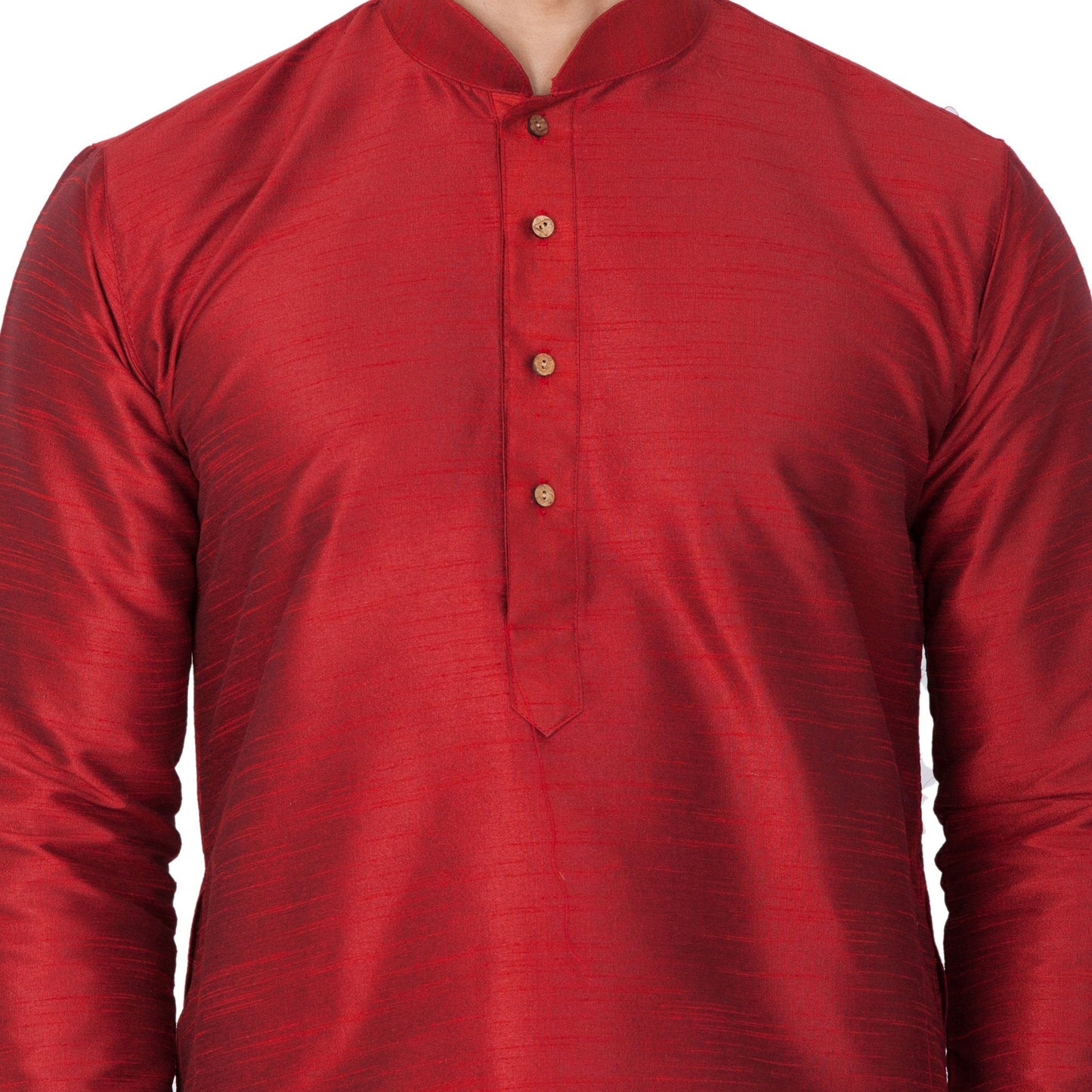 Men's Gold Cotton Silk Blend Kurta and Dhoti Pant Set