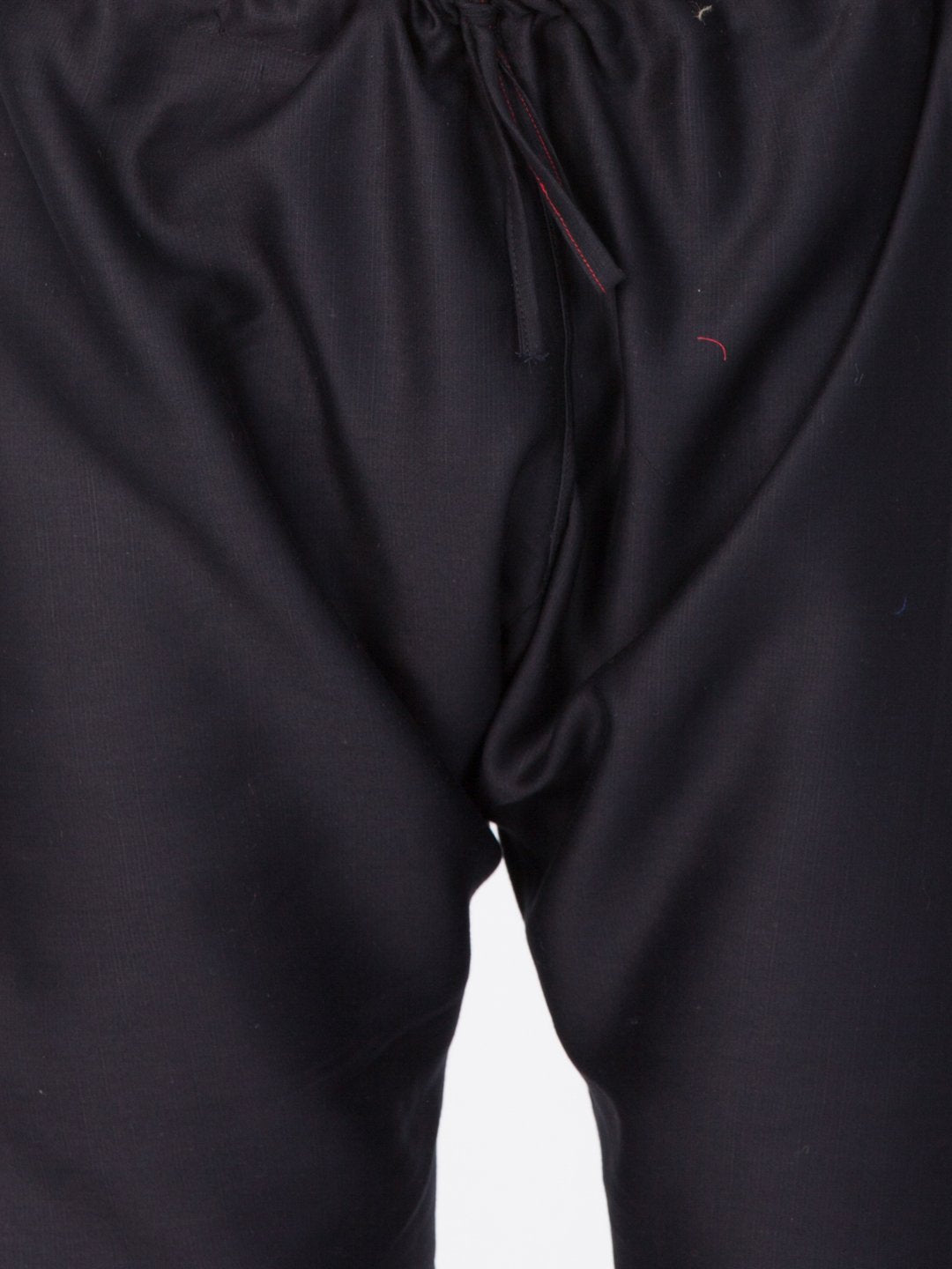 Men's Black Cotton Kurta and Pyjama Set
