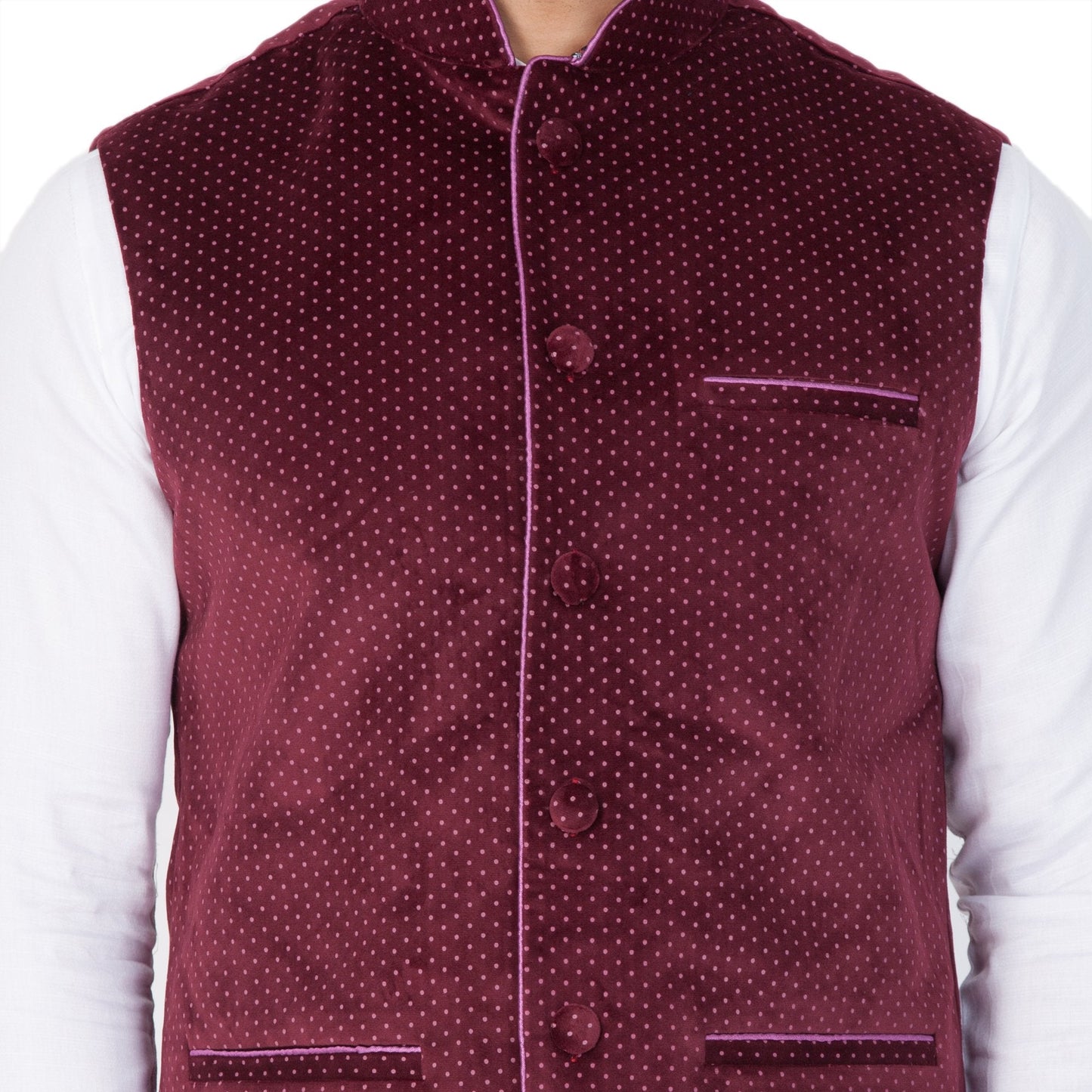 Men's White Cotton Kurta, Ethnic Jacket and Pyjama Set