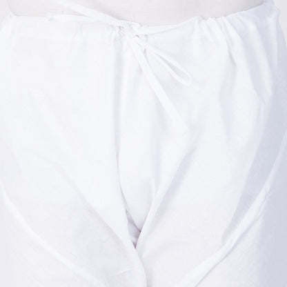 Men's White Cotton Kurta and Pyjama Set