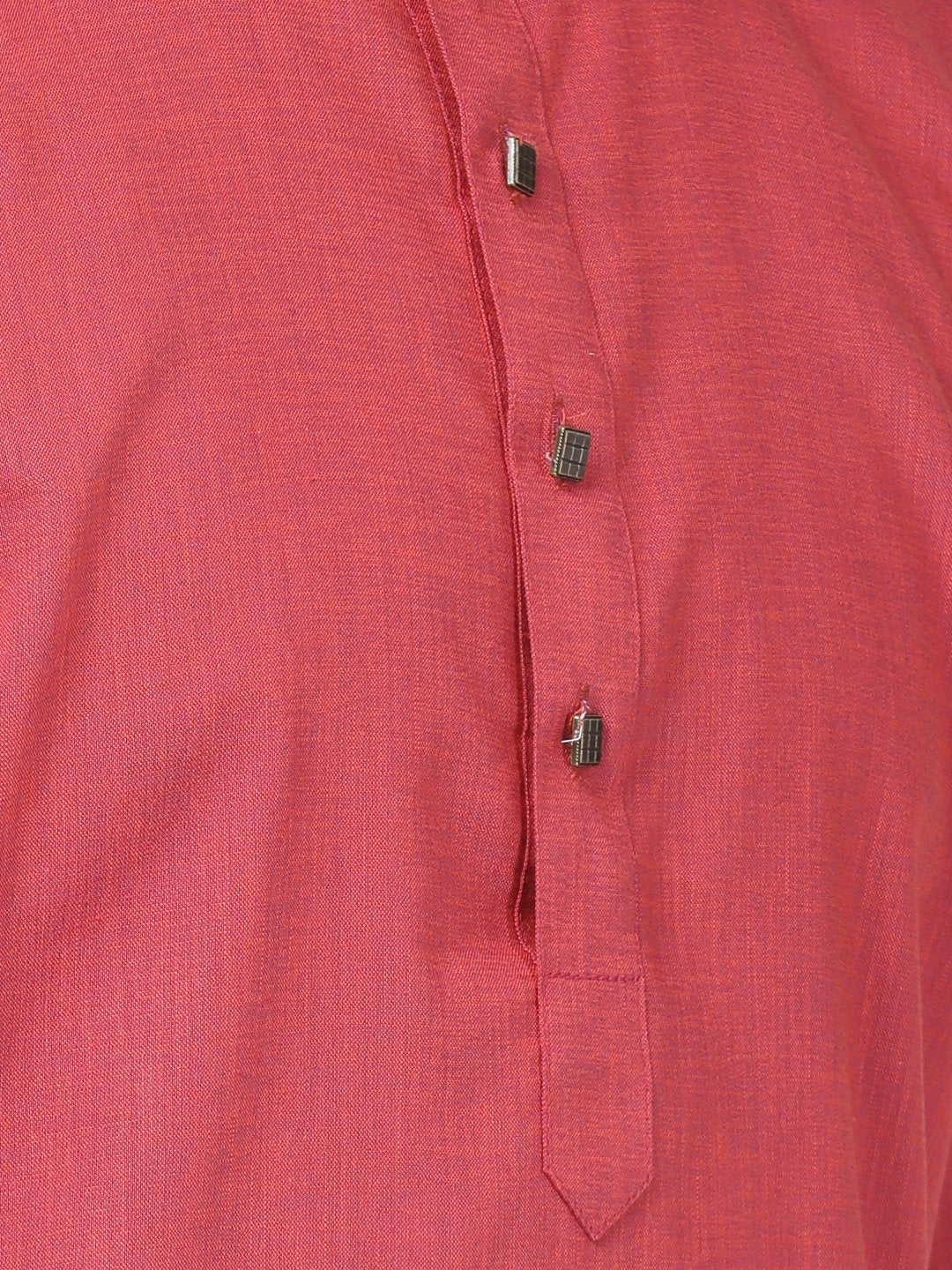 Men's Maroon Cotton Kurta