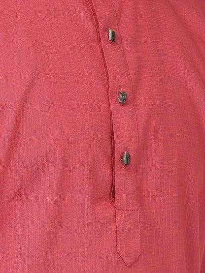 Men's Maroon Cotton Kurta
