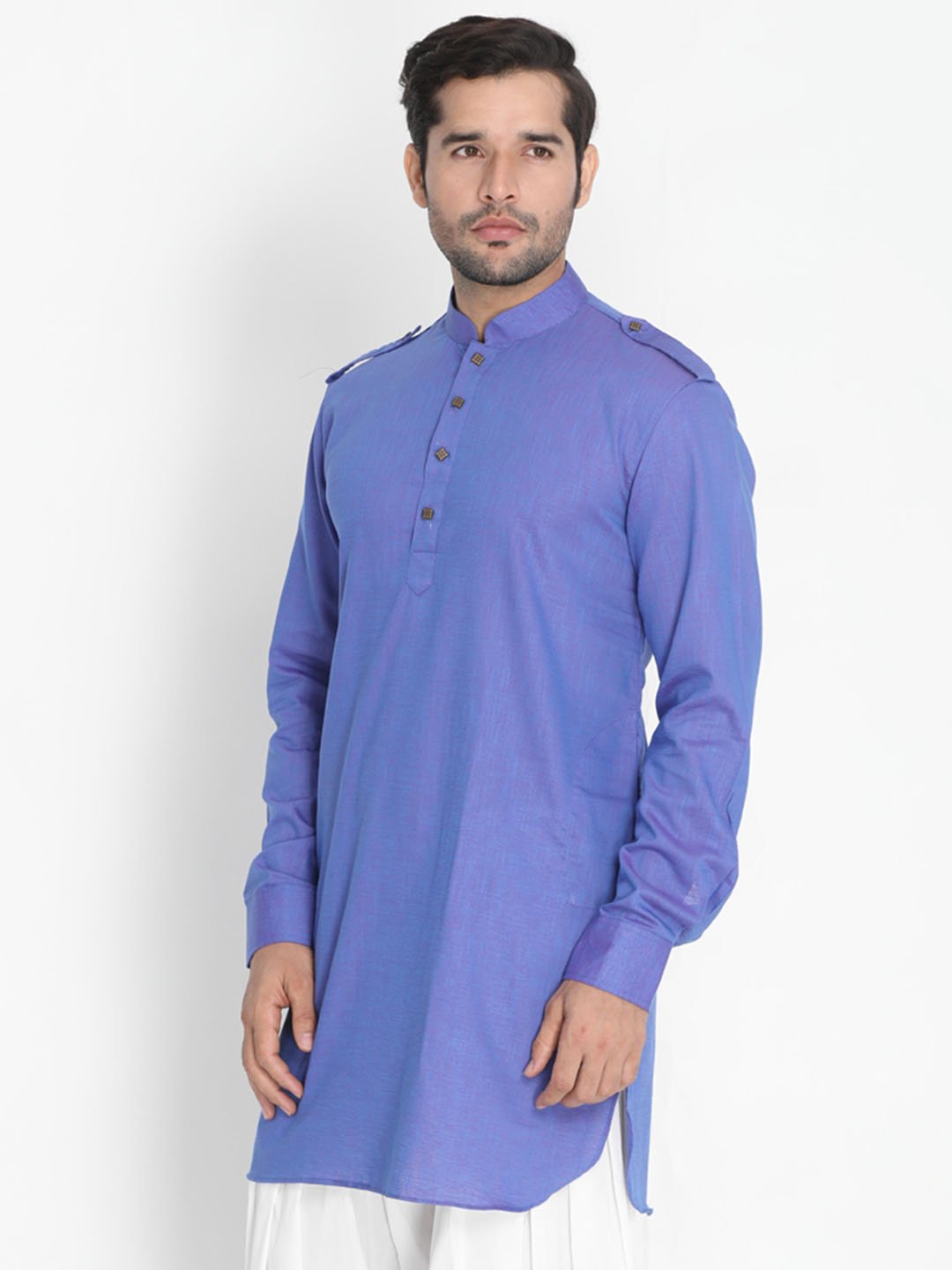 Men's Purple Cotton Kurta
