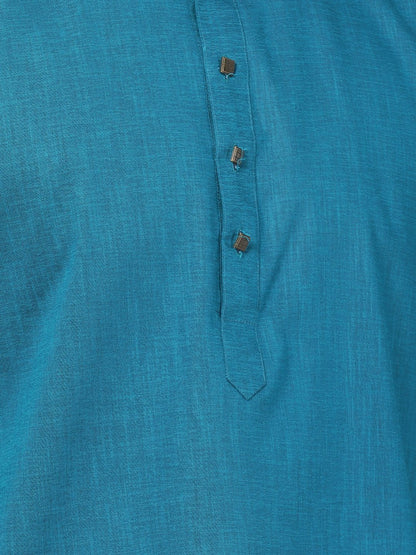 Men's Dark Green Cotton Kurta