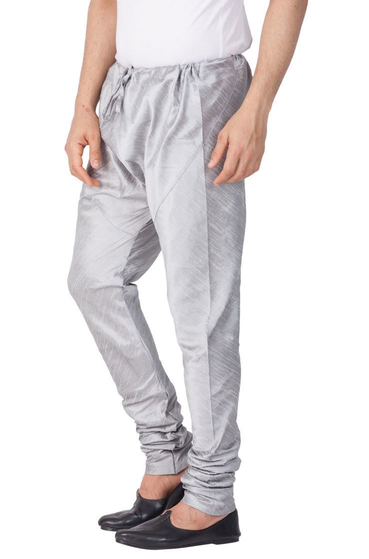 Men's Grey Cotton Silk Blend Pyjama