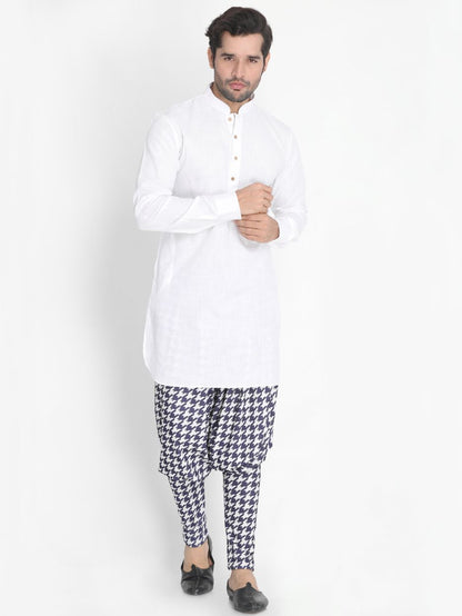 Men's Blue Cotton Lycra Pyjama