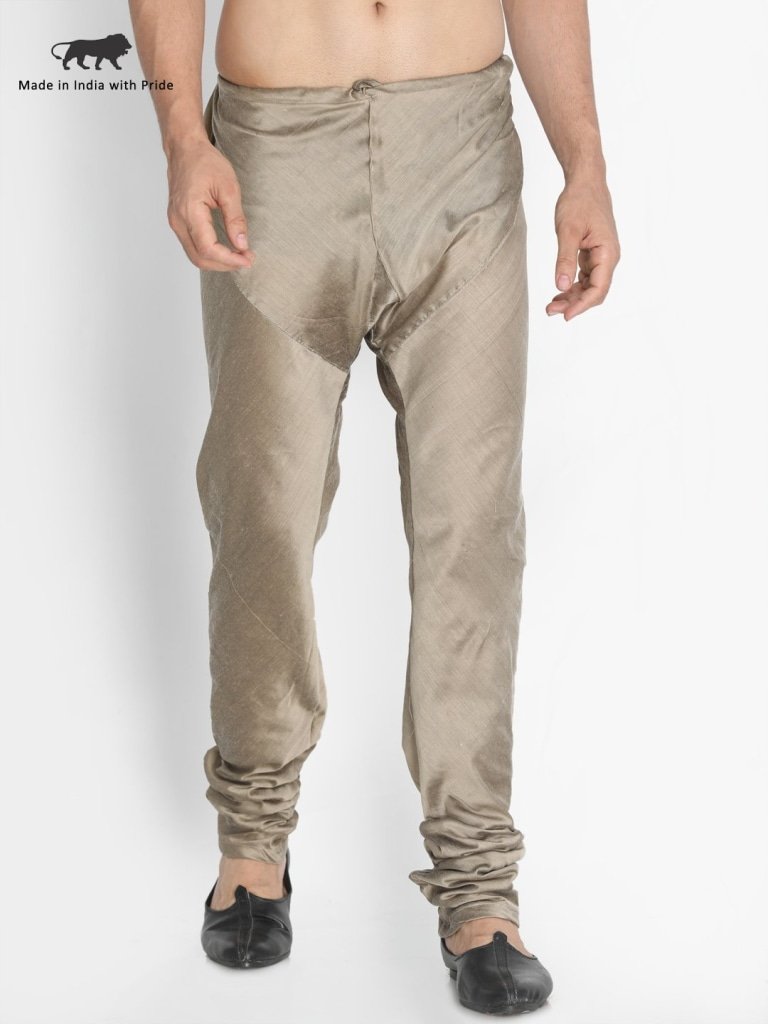 Men's Beige Cotton Blend Pyjama
