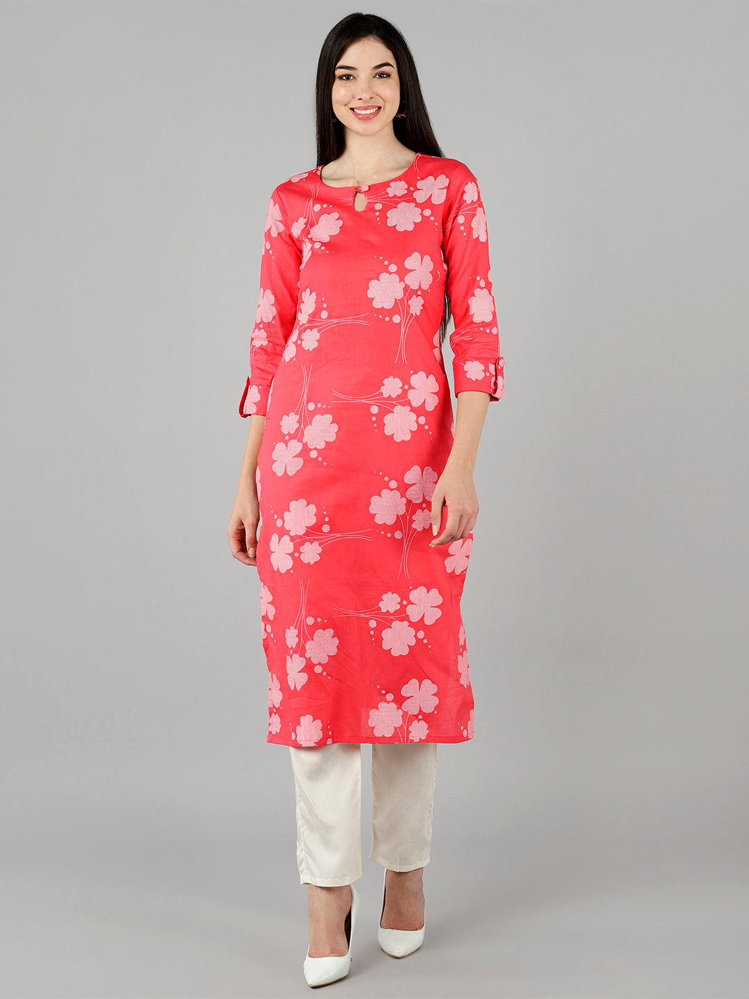 Women's Ahika Cotton Printed Kurta