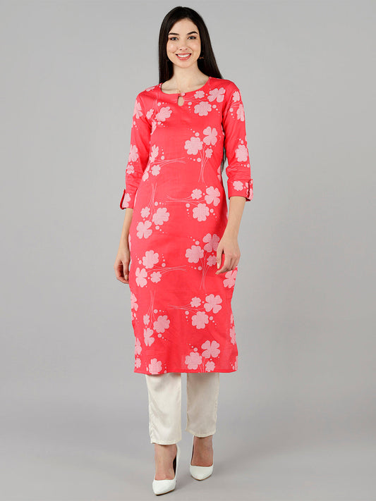 Women's Ahika Cotton Printed Kurta