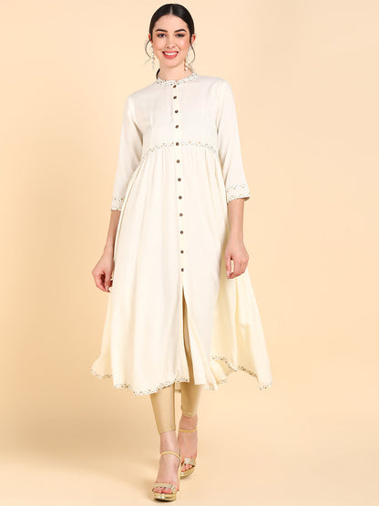 Women's Viscose Rayon Solid Kurta