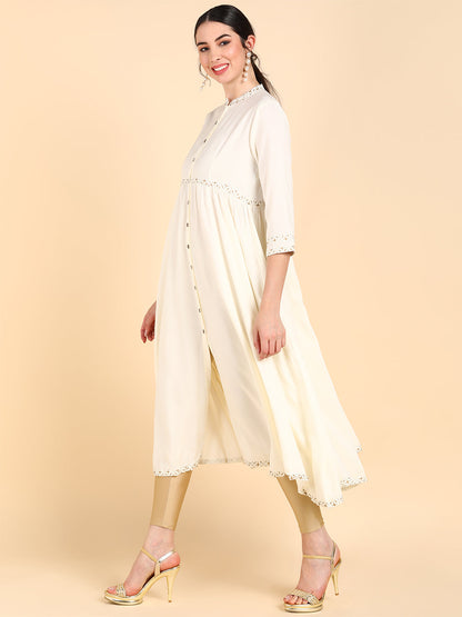 Women's Viscose Rayon Solid Kurta