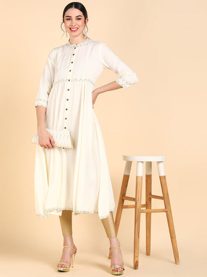 Women's Viscose Rayon Solid Kurta