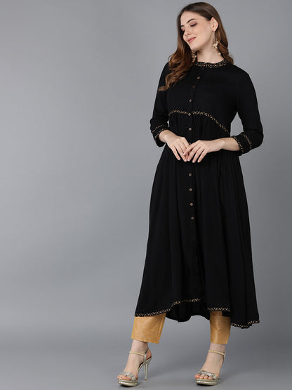 Women's Viscose Rayon Solid Kurta