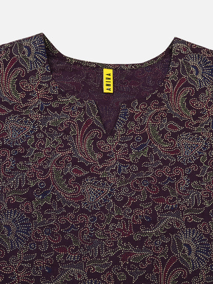 Women's Ahika Cotton Printed Kurta