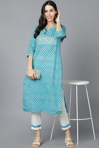 Women's Ahika Cotton Printed Kurta